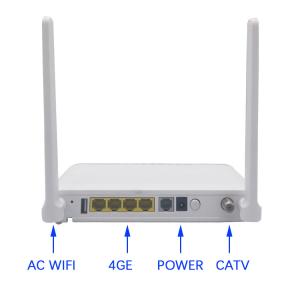 China F673V ZTE FTTH ONU ONT 2.4G / 5G AC WIFI 1TEL 4GE SC APC Optical Connector wholesale