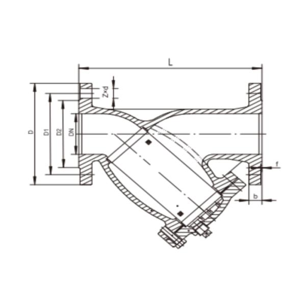 DIN Flange Y Strainer Valve 1.0/1.6 Mpa Cast Iron DN15 To DN400