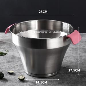 China Wine Ice Tubs 17.5cm Height Stainless Steel Drinking Bucket wholesale