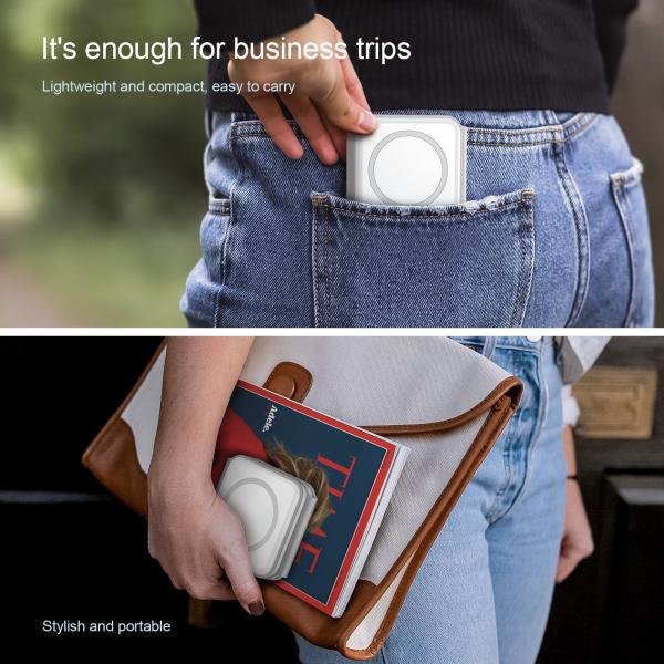 15W Qi Compatible Portable 3 In 1 Wireless Charging Pad With Over Voltage Protection - Black/White