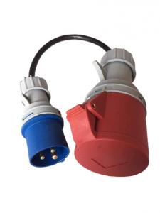 China 32A 250V 5 Pin To 3 Pin Adapter IEC 60309 Plug Adapter For Red CEE To Blue CEE wholesale