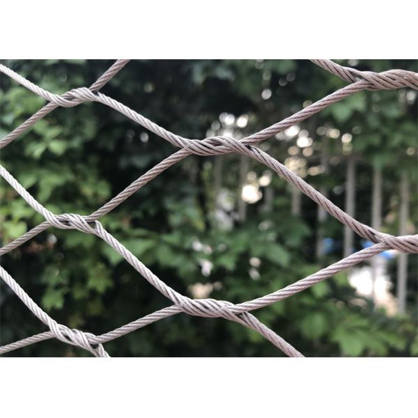 25mm Black Oxide Wire Rope Mesh Inox Webnet For Fence Customized