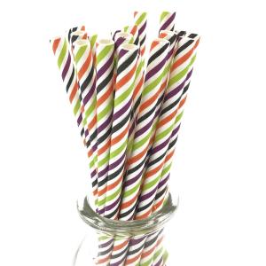 Cartoon Outside Safe Paper Drinking Straws For Juice