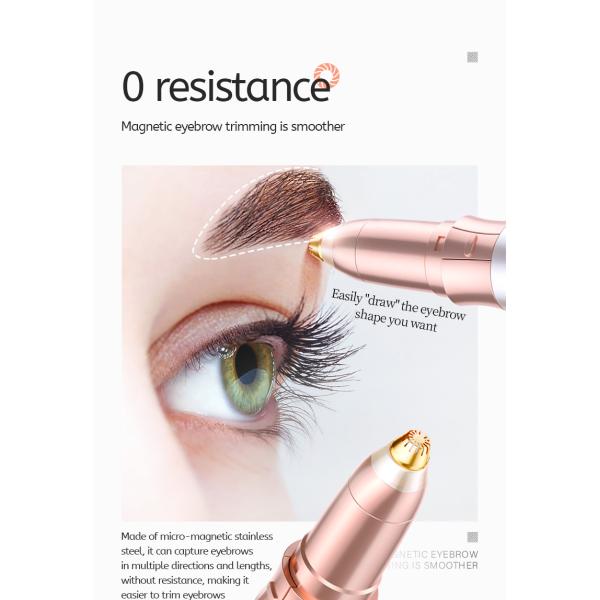 AAA Battery Painless Eyebrow Hair Remover 3W Home Use For Eyebrow