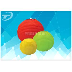 Plain Colors Hanging Paper Ball Lantern In 8" 10" 12" 14" 16"