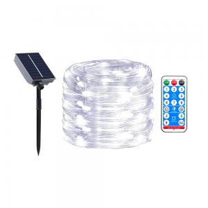 China 20M Ultra Bright Solar Powered Fairy Lights 24V Leather Wire LED String Light wholesale