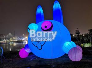 China Outdoor Christmas Lovely Inflatable Rabbit Lighting Balloon For Advertisement wholesale