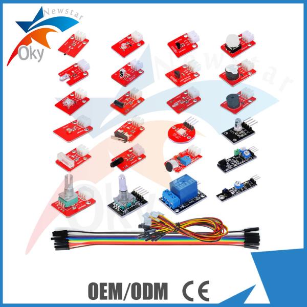 Quality DIY Maker Sensor Arduino Starter Kit 24 Pcs Red Board Sensors Learning Suite for sale
