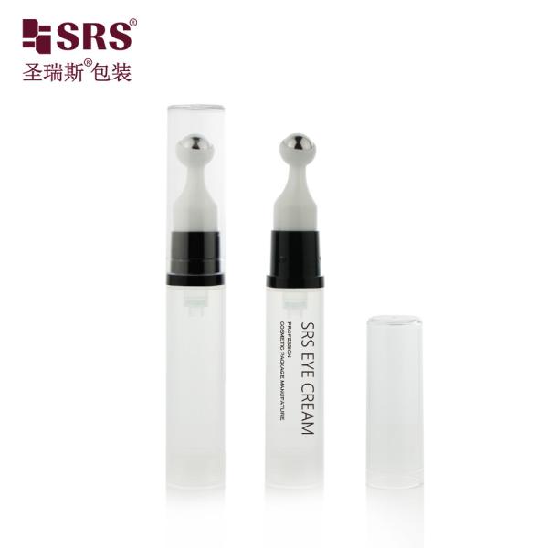 A0031 Injection Customize Color Round Airless Roll On Bottle Packaging Cosmetic Massage Eye Serum Pressing Bottles