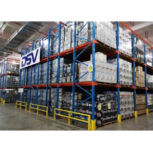 High Density Storage Rack Drive In Pallet Racking Corrosion Protection Depth