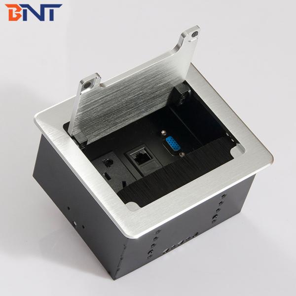 CE approved soft closed clamshell table socket box with rj45