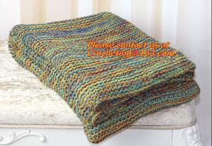 Colourful Knitted Blanket Wholesale China Factory Blanket Spain