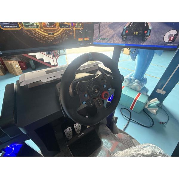 3DOF Rotating Car Racing Game Machine 150W With 32*3 Inch Screen Display