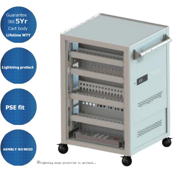 AC Charging DC Charging And USB Type-A Type-C Vault Storage IPad Charging Cabinet With Wheels