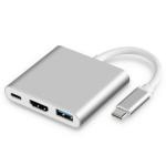 USB C to Adapter USB C Hub Multiport Adapter 3 in 1 Hub with USB 3.0,4k and PD