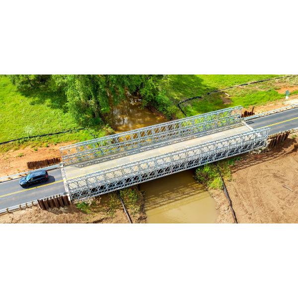 Steel Truss Frame Bridge Modular Prefab Portable HD200 With Total Length Of 15m-60m