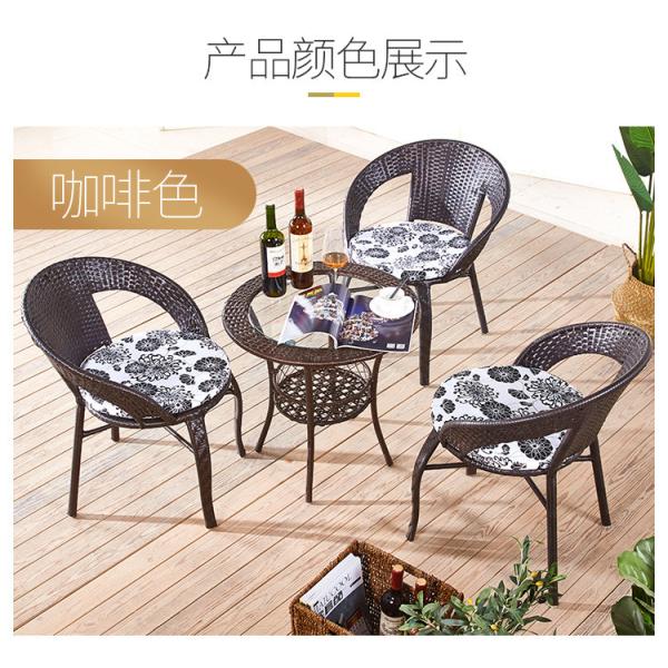 PE Rattan Outdoor Stalinite Dining Table And Chairs Set Customized