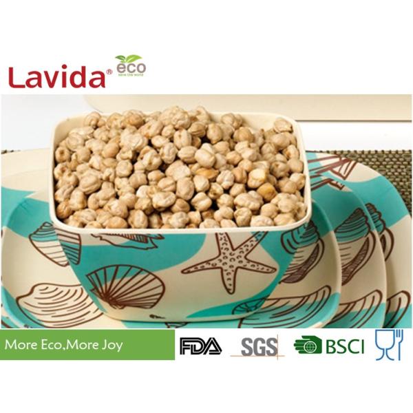 Heavy Metal Free Bamboo Mixing Bowls Custom Printing Tasteless Safe Contact With Food