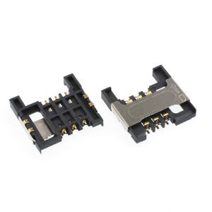 China Insertion Type Sim Card Socket Connector 6 Pin Height 2.9mm Card Connector wholesale