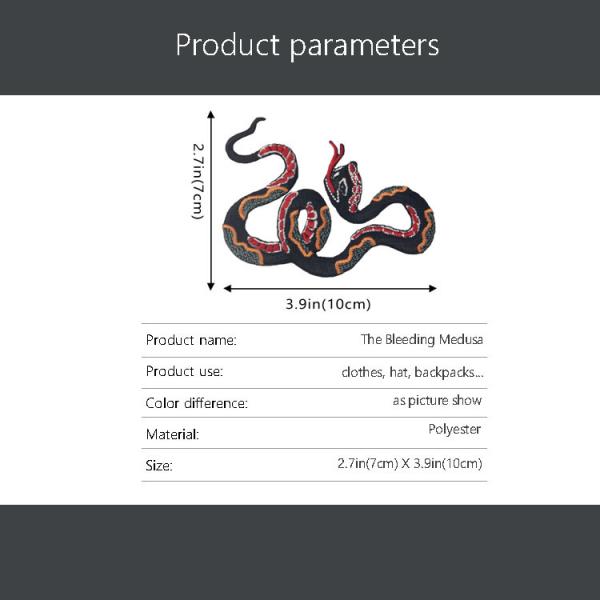 Smooth Edge 7x10cm Snake Iron On Patches For Jeans Decorative