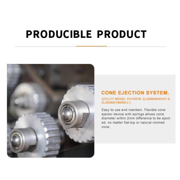 High Speed Corn Wafer Sugar Cone Production Line With Stainless Steel Texture , 107 Baking Plates