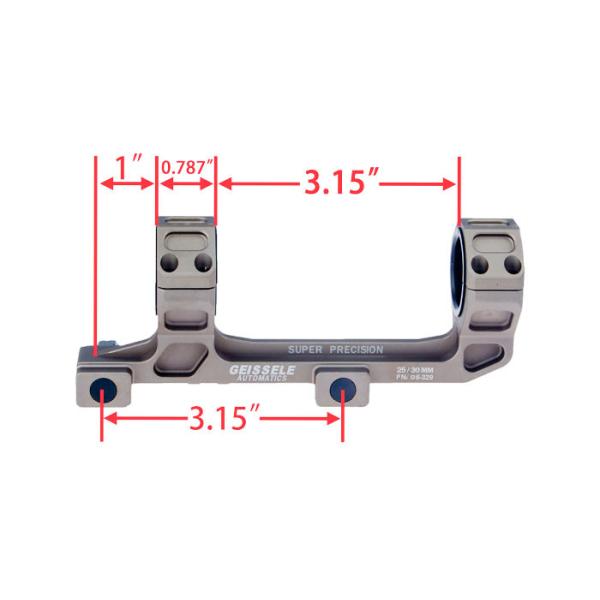 ANS 25 / 30mm Picatinny Ring Mounts Universal Mount With Level Instrument