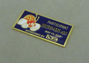 China Jewelry Clutch Custom Metal Pin Badges , Flat Gold Souvenir Car Metal Badges on sale
