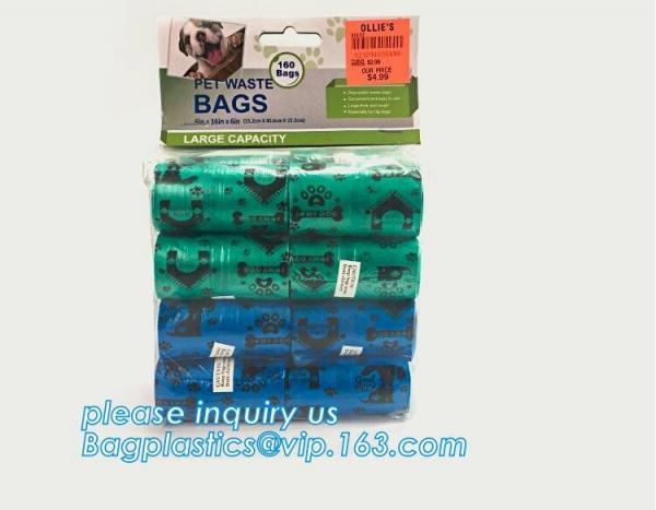 earth friendly unscented dog poop waste bag biodegradable pet dog poop bag for all dogs, cornstarch compostable pet dog