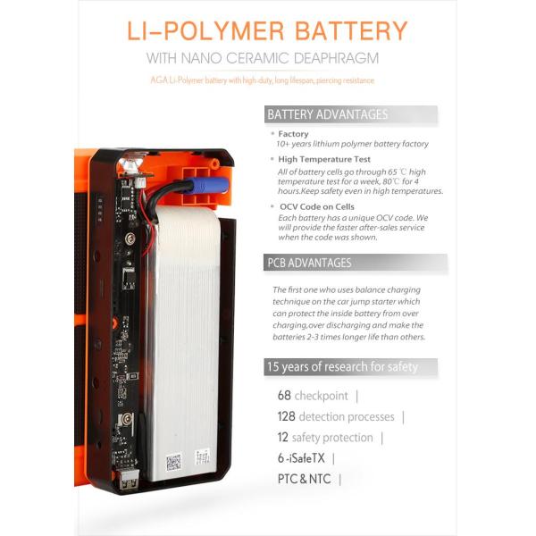 12V 800A Jump Starter Compact Portable Auto Battery Booster 20000mAh