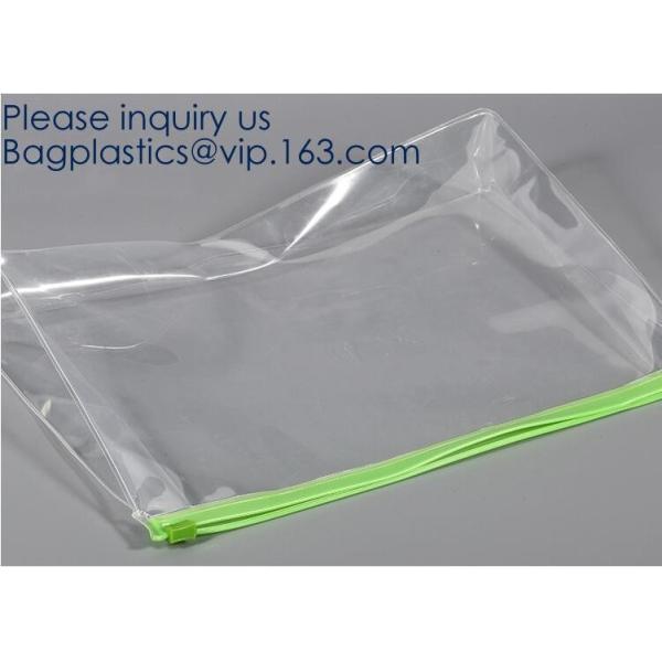 Custom Screen Printing Clear EVA Zip lockk Bags Portable Travel MakeupToiletry Cosmetic Bag Packing Pouch, BAGEASE PACK