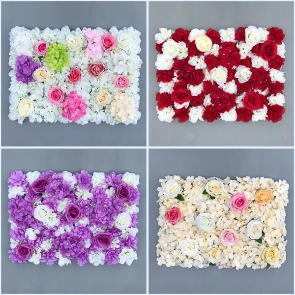 Top Quality Artificial Flower Wall 40*60cm Size Per Panel For Wedding And Home Decoration