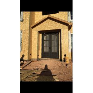 Buy cheap Modern Style Wrought Iron Double Door With Eyebrow Arch Top For Entrance Door from wholesalers