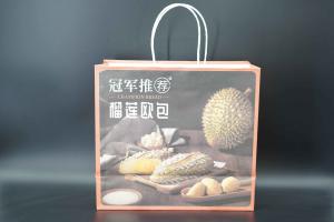China Printing Small Bulk Paper Bags With Handles Recyclable sustainable wholesale