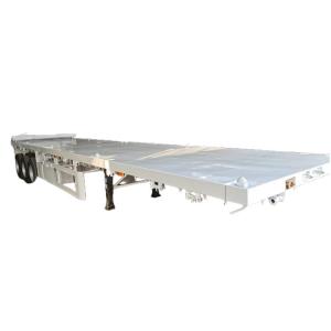 China Flat Bed Semi Trailer Fuwa Axle Standard Shipping Container Flat Bed Semi Trailer wholesale