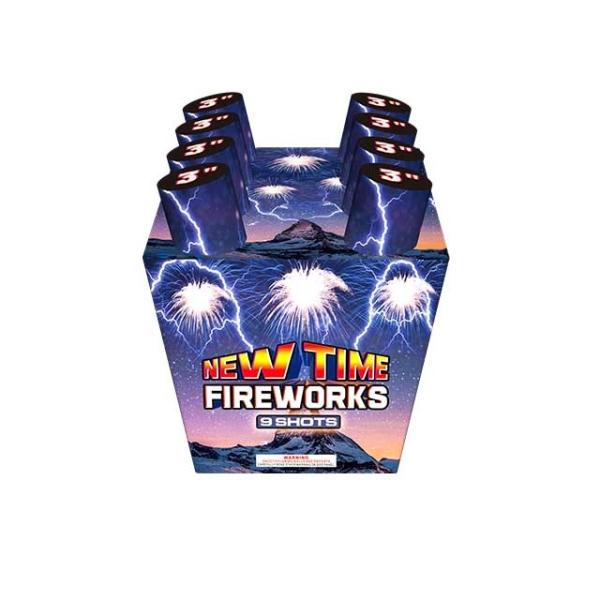 Commercial Fan Shape Cake Fireworks Class B 9 Shots CE Approval