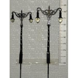 Buy cheap metal lamppost,HO steel light post,scale 1:150 yard lamp,metal lights,model from wholesalers
