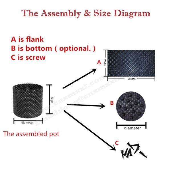 Air-pruning planter Aerated pruning garden plant container