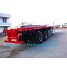 Green 2 Axles Tractor Trailer Trucks / Skeleton Container Diesel Transport Trailer for sale