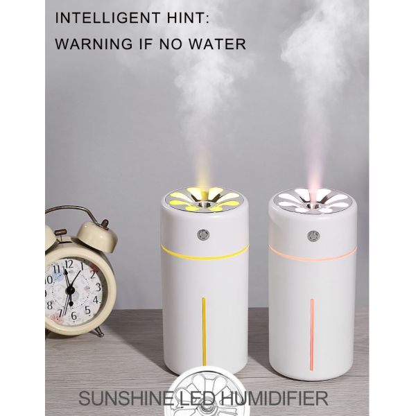 Mini USB Humidifier Led Air Diffuser Multi - Functional 360ml Tank For Home