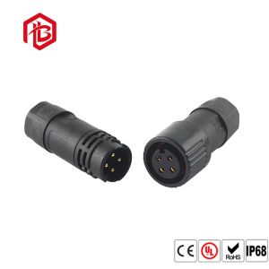 China Outdoor Black Nylon 2 3 4 Pin Waterproof Circular Connector wholesale