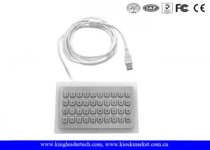 China Stainless Steel Mini Industrial Metal Keyboard With Optional Connectors wholesale