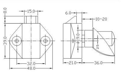 Half-moon Keyless caravan Push Latch Catch Australia motor home caravan cupboard furniture