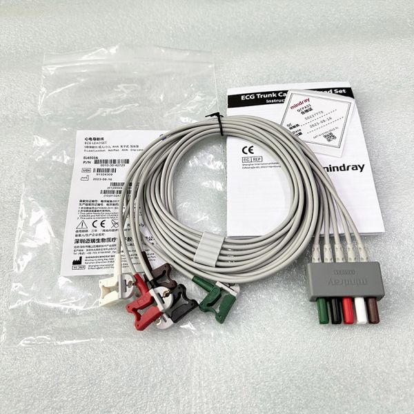 Original Mindray ECG Leadwires EL6503A 0010-30-42729 5 Lead TPU Jacket