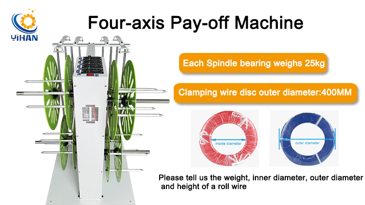 Adjustable Speed Cable Pay Off Reel Four-Axis Automatic Wire Feeder for Automatic Machines