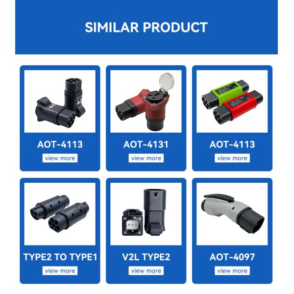 110-250V Fiber AOTAI Type 2 To Schuko Standard Socket Adapter With Key Switch And Adapter