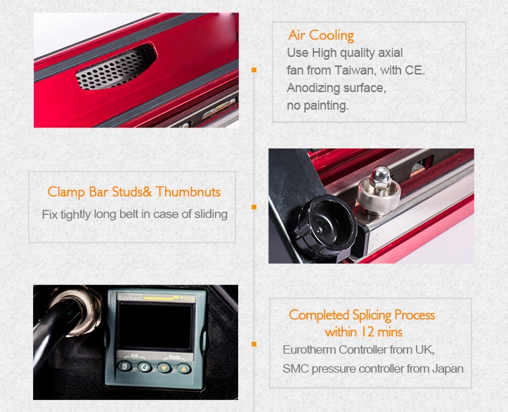 Industrial Conveyor Belt Vulcanizing Machine Air Cooled Conveyor Belt Hot Joint Machine