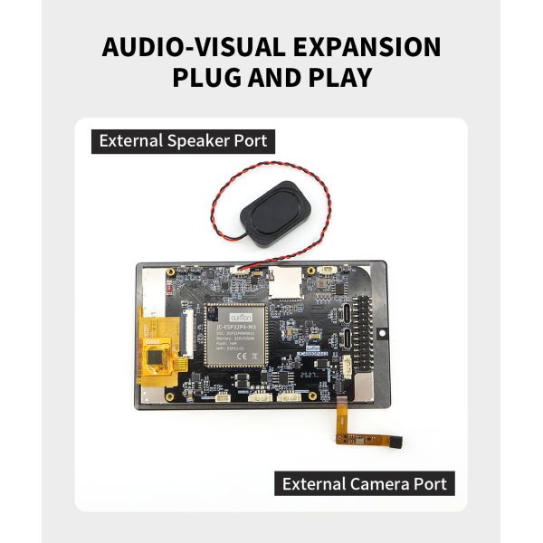 JC4880P443C_I_W ESP32P4/C6 multifunctional touch development platform 4.3-inch high-definition IPS display screen