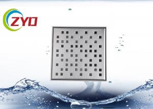 China 3.5 Inch Bathroom Floor Grates , Silver Polished Pop Up Shower Drain Flange wholesale