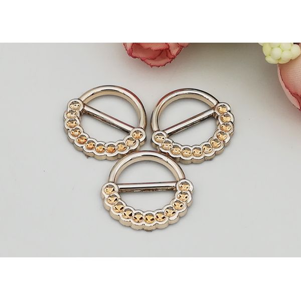 Round Fashion Simple Style Resistant Ladies Shoe Buckles Replacement Customized Logo