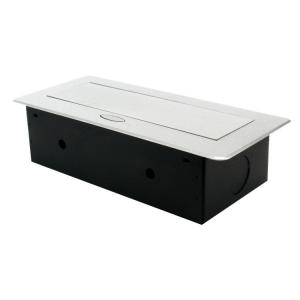 China Customize Multimedia Desk Grommet Power Cable Cubby Socket Box with Double Side Power wholesale
